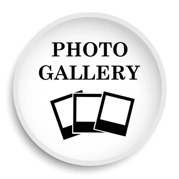 Foto Galerij Pictogram Internet Knop Witte Achtergrond — Stockfoto