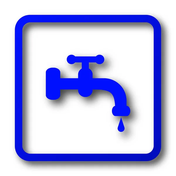 Νερό Βρύσης Εικονίδιο Νερό Της Βρύσης Ιστοσελίδα Κουμπί Λευκό Φόντο — Φωτογραφία Αρχείου