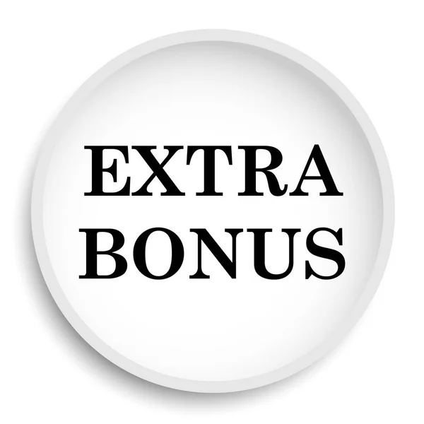 Extra Bonus Ikonen Extra Bonus Webbplats Knappen Vit Bakgrund — Stockfoto