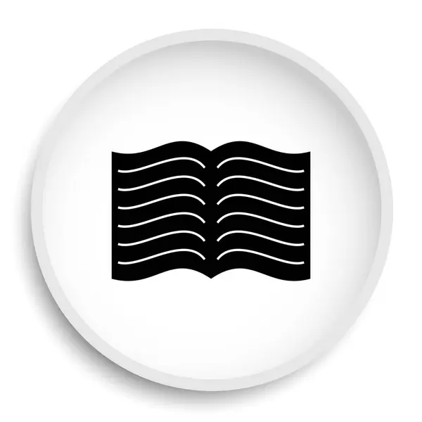 Икона Книги Кнопка Сайта Белом Фоне — стоковое фото