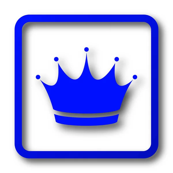 王冠アイコン 白い背景のウェブサイトのボタンをクラウン — ストック写真