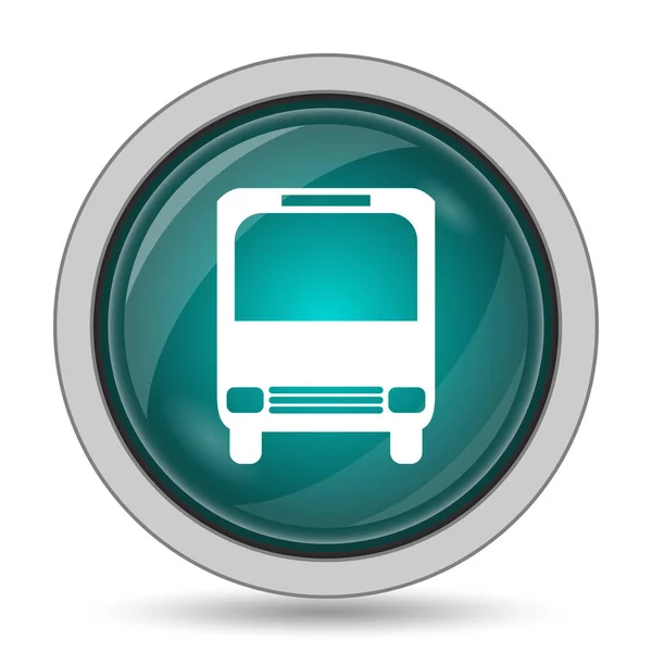 Bus Pictogram Website Knop Witte Achtergrond — Stockfoto