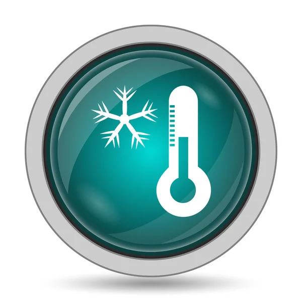 Schneeflocke mit Thermometer-Symbol — Stockfoto