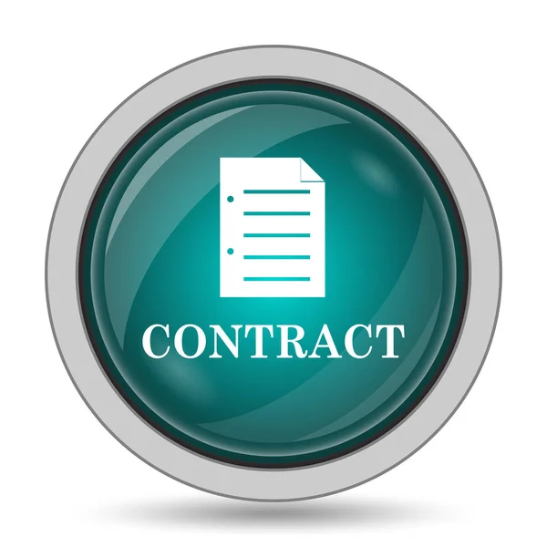契約アイコン 白い背景の上のウェブサイトのボタン — ストック写真
