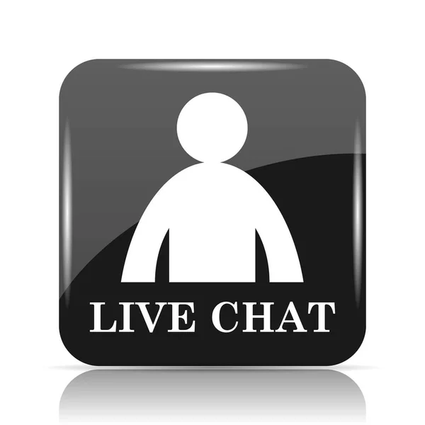 Live chat icon. Internet button on white background