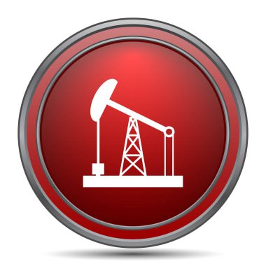 Petrol pompa simgesi. Beyaz arka plan üzerinde Internet düğmesi