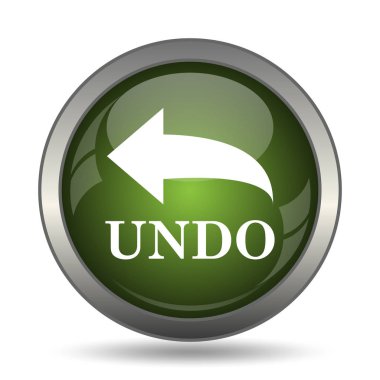 Simgesini geri almak. Beyaz arka plan üzerinde Internet düğmesi.