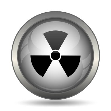 Radyasyon siyah kutsal kişilerin resmi web sitesi düğme beyaz arka plan üzerinde