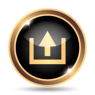 Simge yüklemek. Beyaz arka plan üzerinde Internet düğmesi