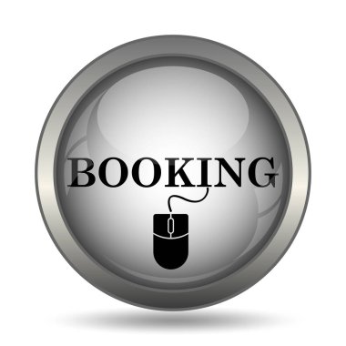 Beyaz arka plan üzerinde siyah kutsal kişilerin resmi web sitesi düğme rezervasyon