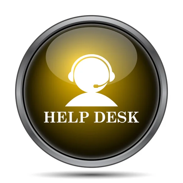 Icono Del Servicio Ayuda Botón Internet Sobre Fondo Blanco —  Fotos de Stock