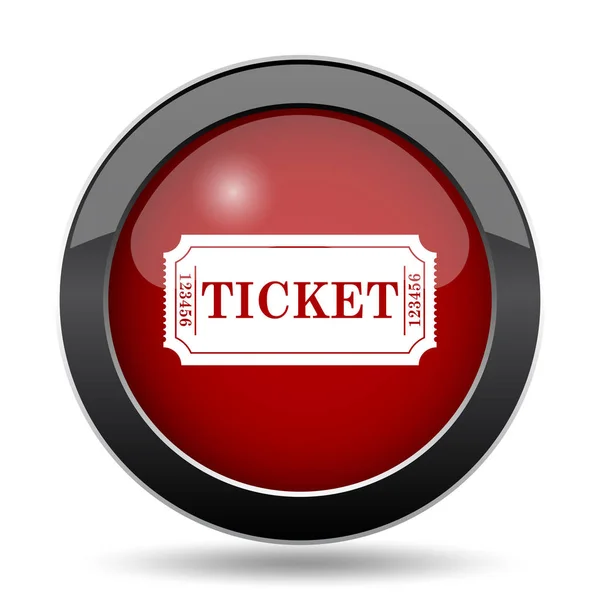 Cinema Ticket Icon Internet Button White Background — Stock Photo, Image