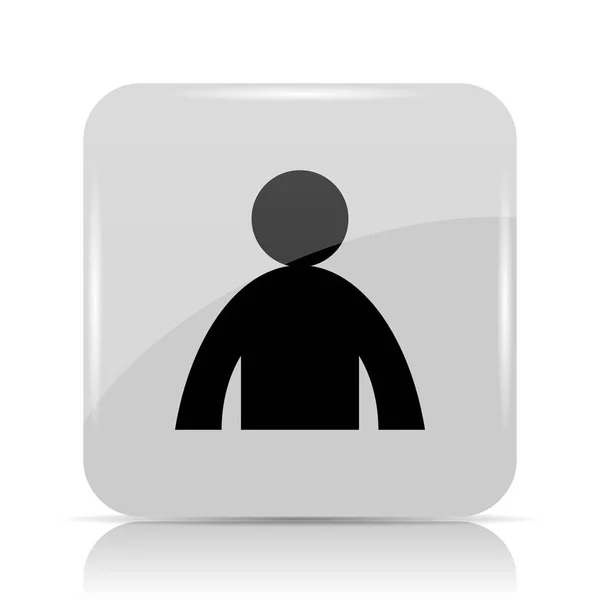 Ikona Profilu Użytkownika Przycisk Internet Białym Tle — Zdjęcie stockowe