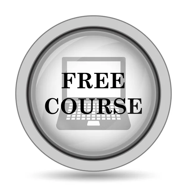 Free Course Icon Internet Button White Background — Stock Photo, Image