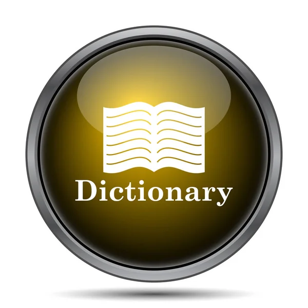 Wörterbuch Symbol Internet Taste Auf Weißem Hintergrund — Stockfoto