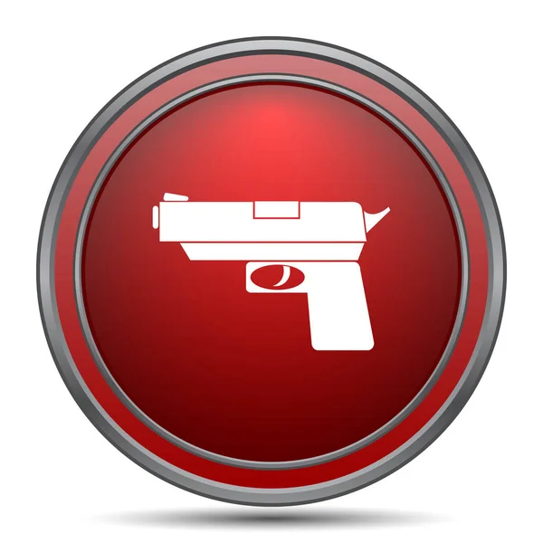 Gun Icon Internet Button White Background — Stock Photo, Image