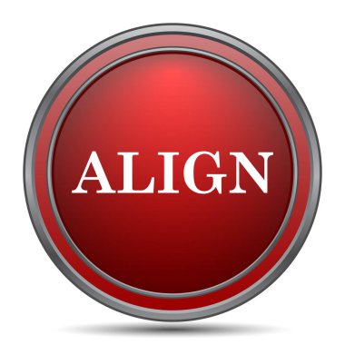 Simge hizalayın. Beyaz arka plan üzerinde Internet düğmesi