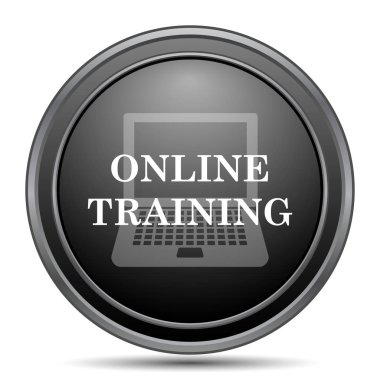 Siyah kutsal kişilerin resmi web sitesi düğme beyaz zemin üzerine eğitim online