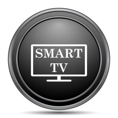 Akıllı TV siyah kutsal kişilerin resmi web sitesi düğme beyaz arka plan üzerinde
