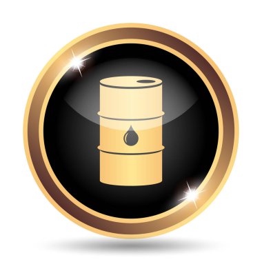 Petrol varil simgesi. Beyaz arka plan üzerinde Internet düğmesi