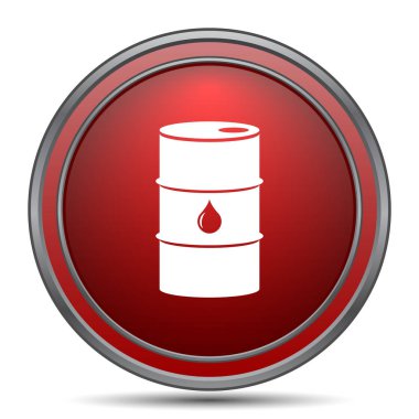 Petrol varil simgesi. Beyaz arka plan üzerinde Internet düğmesi