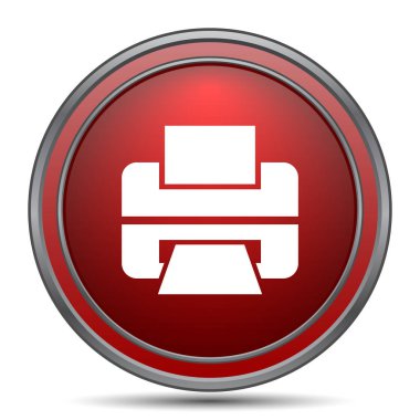 Yazıcı simgesi. Beyaz arka plan üzerinde Internet düğmesi