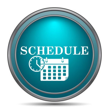 Zamanlama simgesini. Beyaz arka plan üzerinde Internet düğmesi