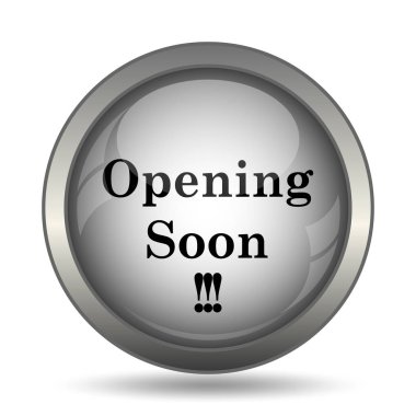 Siyah kutsal kişilerin resmi web sitesi düğme beyaz arka plan üzerinde yakında açılıyor