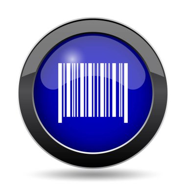 Barkod simgesi. Beyaz arka plan üzerinde Internet düğmesi