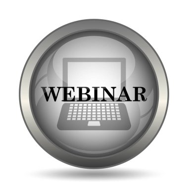 Webinar siyah kutsal kişilerin resmi web sitesi düğme beyaz arka plan üzerinde