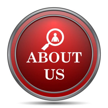 Hakkımızda simgesi. Beyaz arka plan üzerinde Internet düğmesi