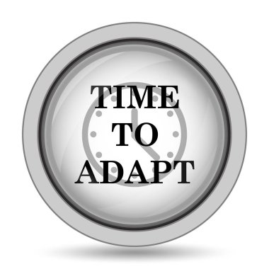 Simge uyum için zaman. Beyaz arka plan üzerinde Internet düğmesi