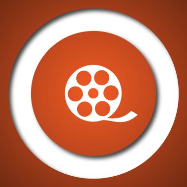 Video simgesi. Beyaz arka plan üzerinde Internet düğmesi.