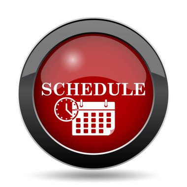 Zamanlama simgesini. Beyaz arka plan üzerinde Internet düğmesi