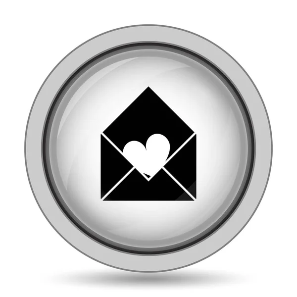 Envía Icono Amor Botón Internet Sobre Fondo Blanco — Foto de Stock