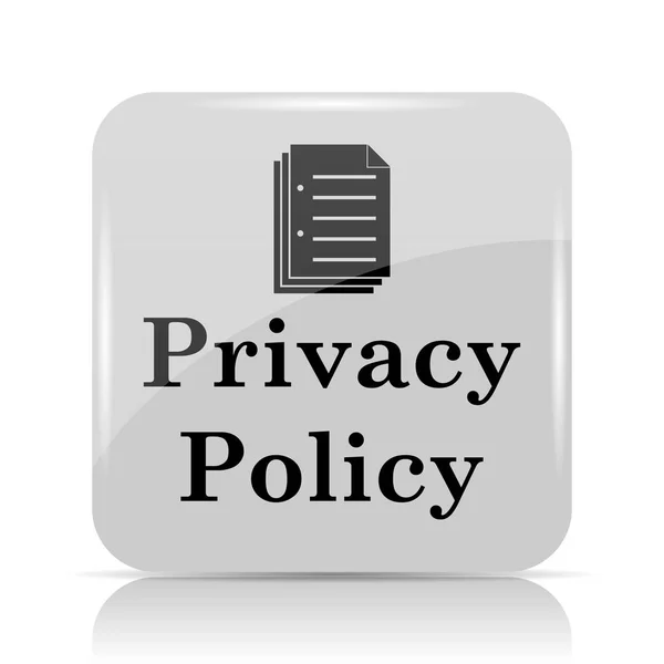 Icona Della Privacy Policy Pulsante Internet Sfondo Bianco — Foto Stock