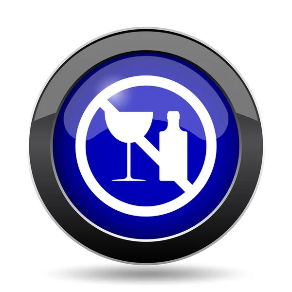Alcohol Icon Internet Button White Background — Stock Photo, Image