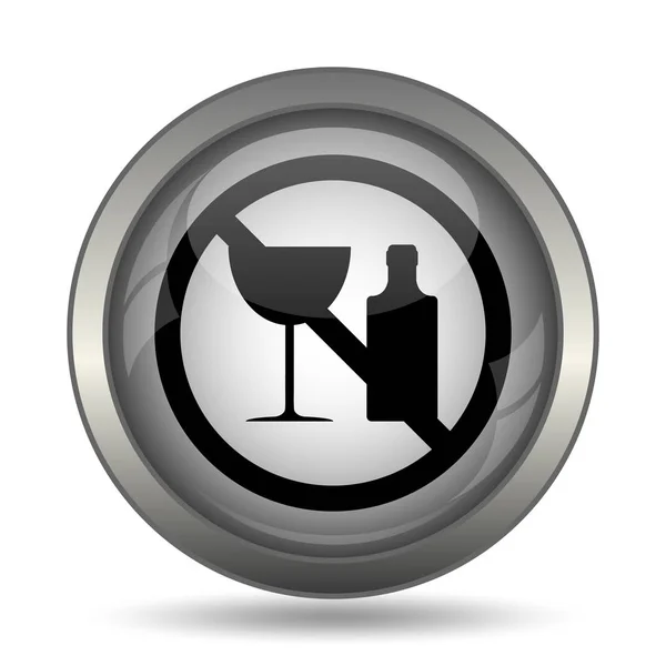 Alcohol Icon Black Website Button White Background — Stock Photo, Image