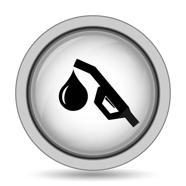 Gasoline Pump Nozzle Icon Internet Button White Background — Stock Photo, Image