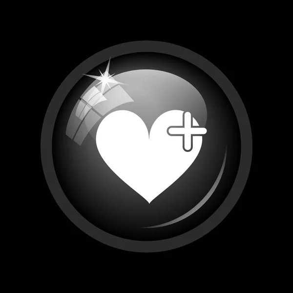 Serce z krzyża ikona — Zdjęcie stockowe