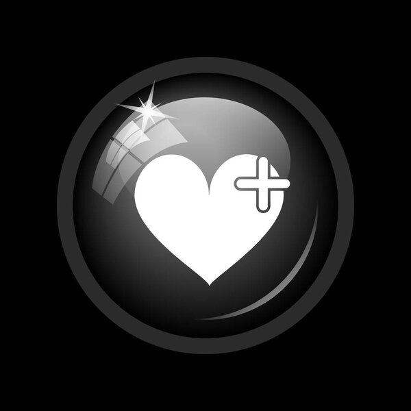 Heart with cross icon