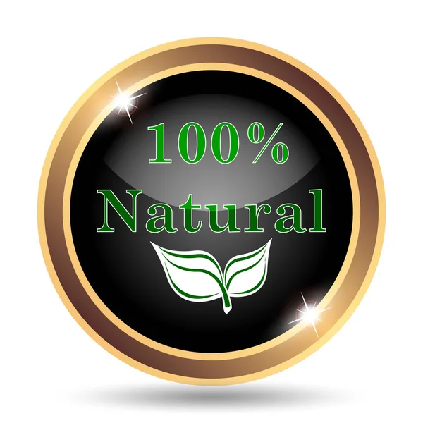 100% naturalny ikona — Zdjęcie stockowe