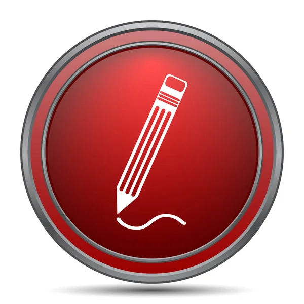 Kalem simgesi. Beyaz arka plan üzerinde Internet düğmesi