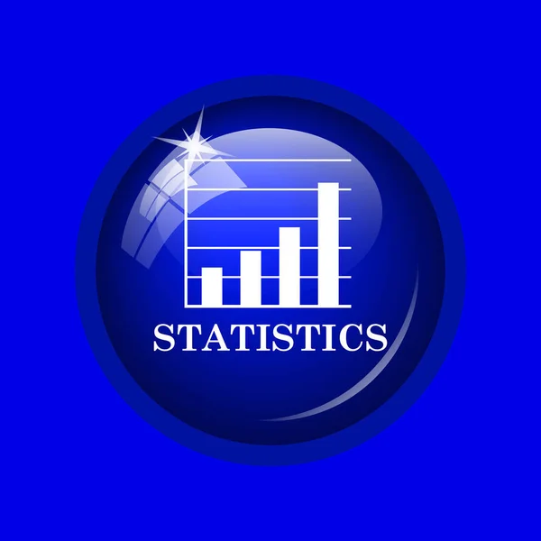 Statistik Simgesi Mavi Arka Plan Internet Düğmesini — Stok fotoğraf