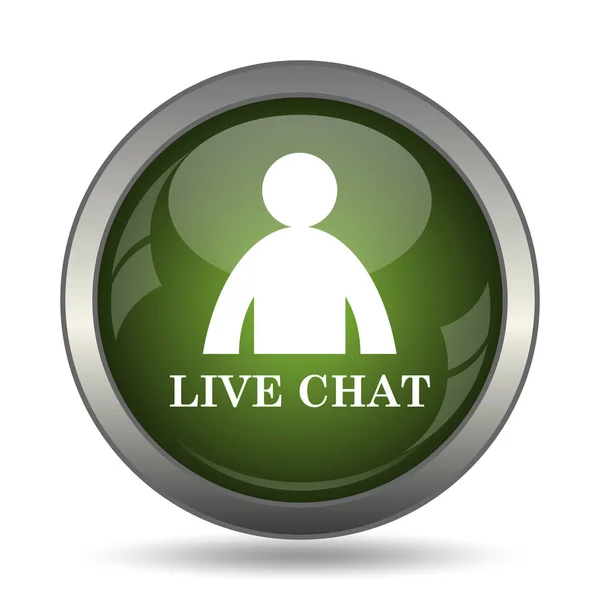 Livechat Pictogram Internet Knop Witte Achtergrond — Stockfoto