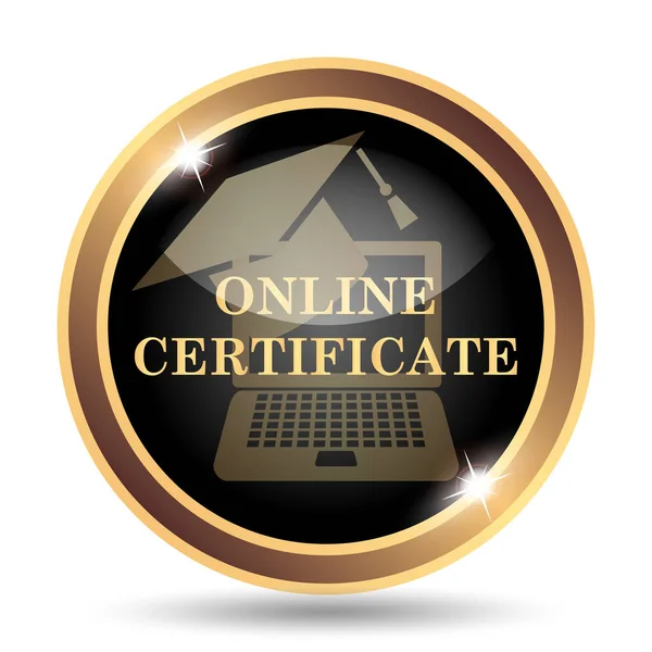 Онлайн сертифікат значок — стокове фото