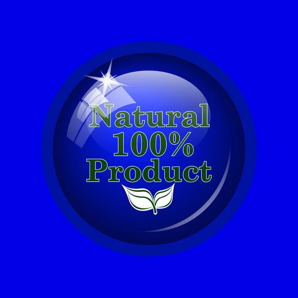 100 percent natural product icon — Stock Photo, Image