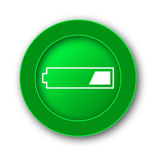 Derde Opgeladen Batterij Icoon Internet Knop Witte Achtergrond — Stockfoto