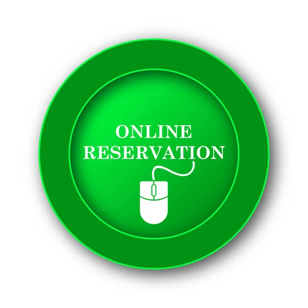 Online reservation icon. Internet button on white background