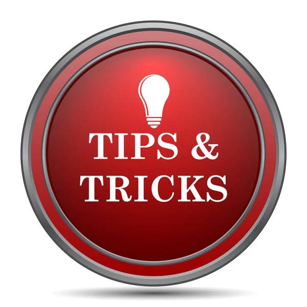 Tips Tricks Icon Internet Button White Background — Stock Photo, Image